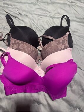 Skims/ VS Everyday Smooth & Lace Bra Set - Black, Taupe, Blush, Fuchsia